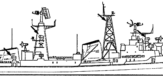 Эсминец СССР Provornyy [Destroyer] - чертежи, габариты, рисунки